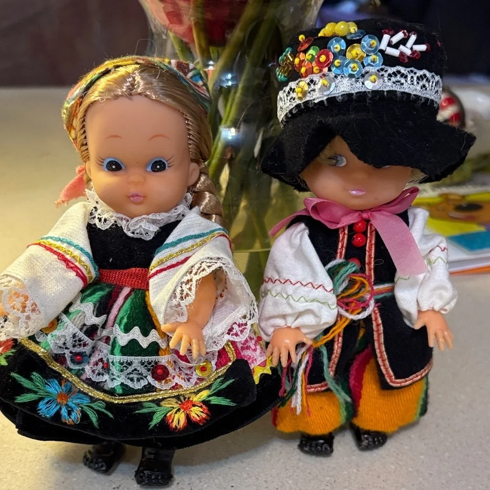 Vintage vinyl Polish Folk Dolls Ethnic Folklore - Picture 10 of 10